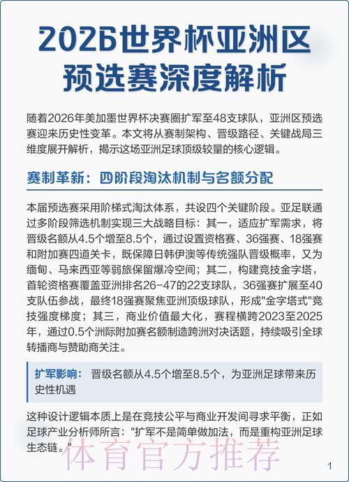 2026世界杯深度全解读